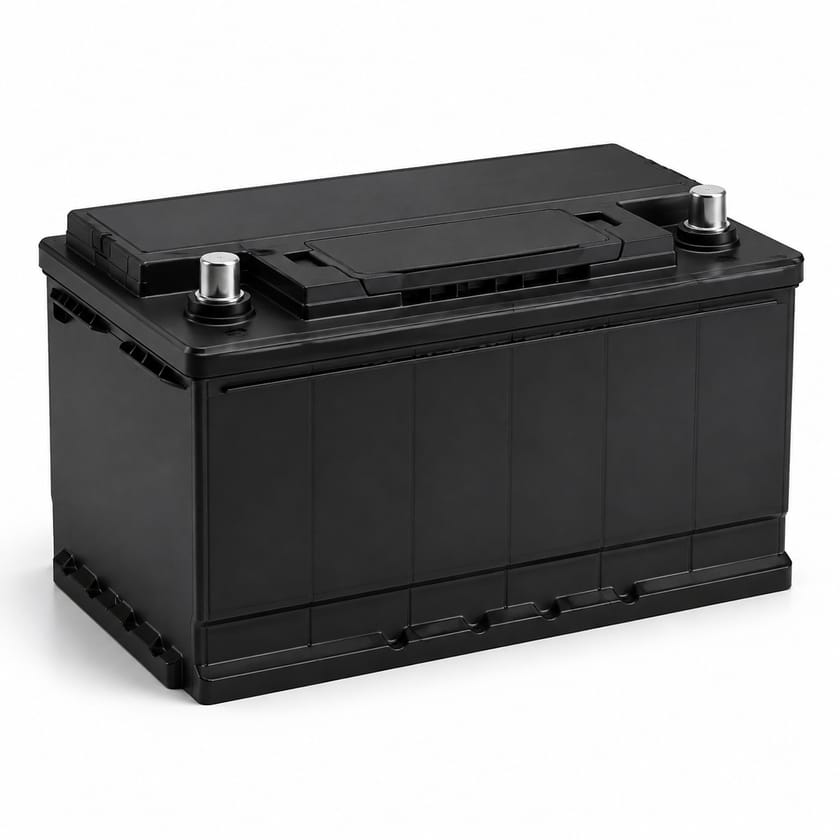 Batterie de démarrage pour véhicule, camion ou engin de chantier.