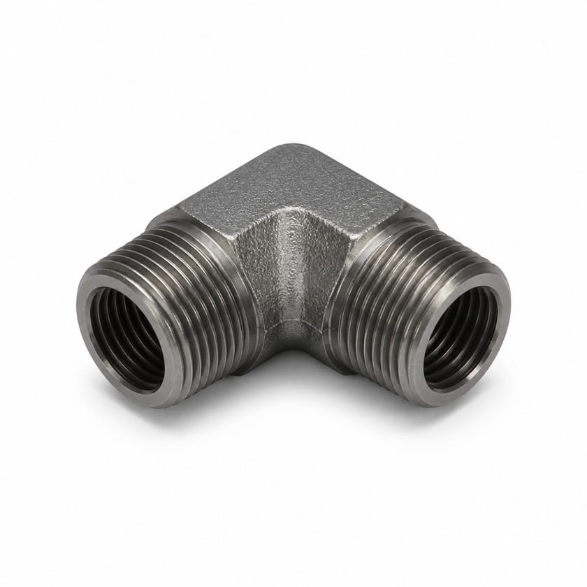 Adaptateur JIC à portée conique 37°, très répandu en hydraulique mobile.