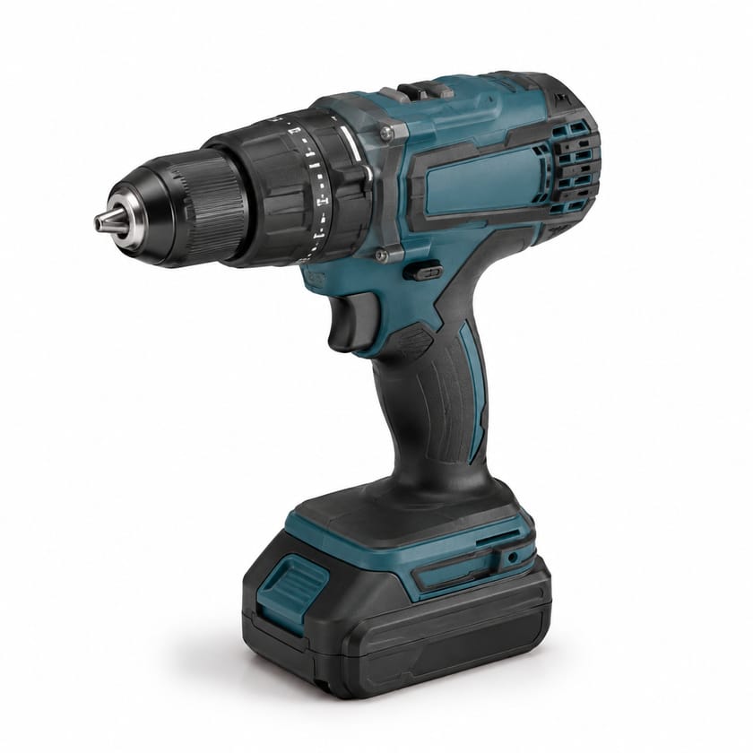 Perceuse d’atelier ou de chantier, filaire ou sur batterie.